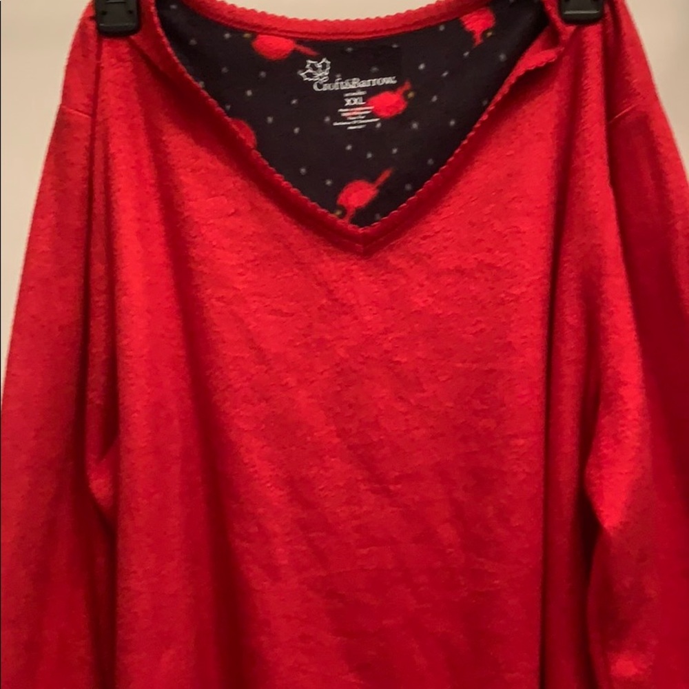 Red pajama shirt